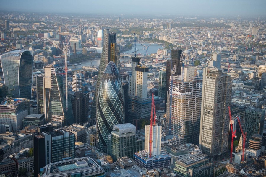 A pesar de todas las predicciones, los banquero y administradores no están huyendo de la City, el centro financiero global, de Londres. Foto de archivo.