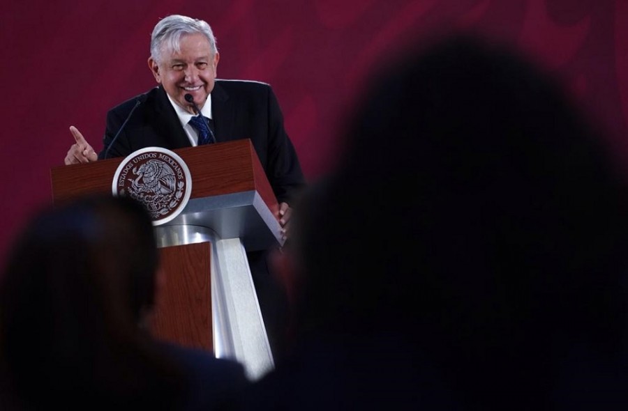 El presidente Andrés Manuel López Obrador dijo que las empresas foráneas invitadas a la licitación de la refinería Dos Bocas, en Tabasco, son honestas. Foto cortesía de presidencia.
