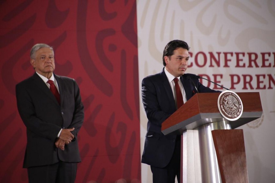 El presidente Andrés Manuel López Obrador designó a Zoé Robledo como el nuevo director general del IMSS. Foto de presidencia.