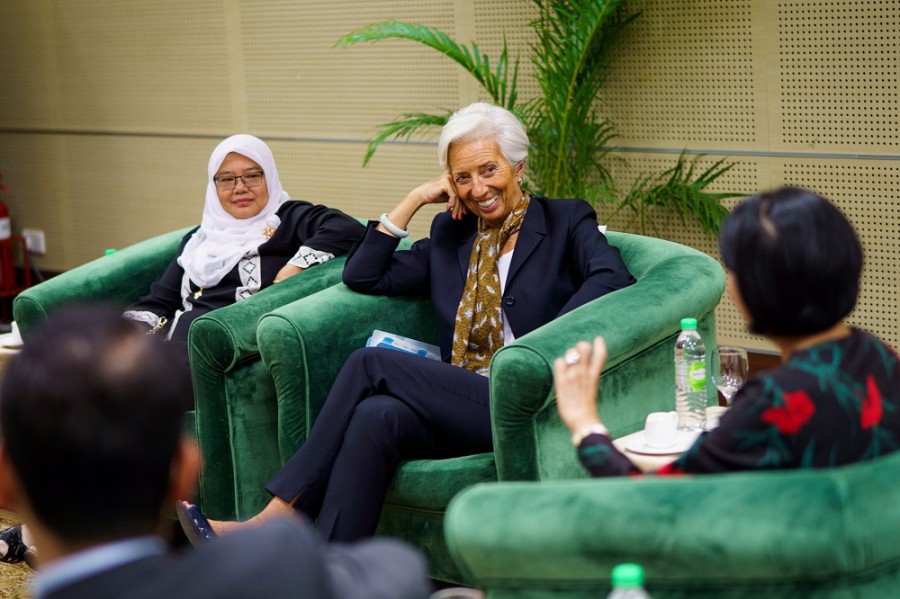 Christine Lagarde, actual directora administrativa del Fondo Monetario Internacional y candidata para dirigir el Banco Central Europeo. Foto archivo.