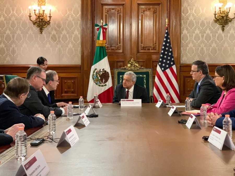 México dice estar abierto a cambios, pero no a reabrir el T-MEC. Foto Presidencia.