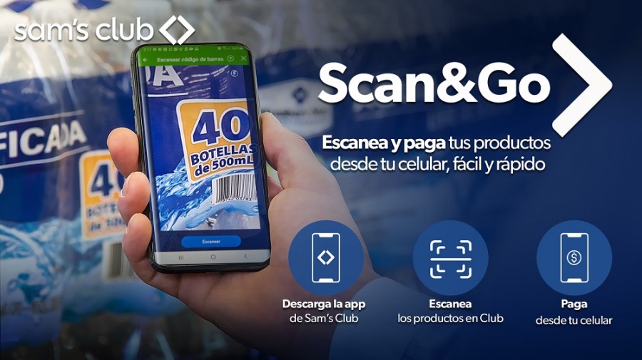 Los clientes podrán escanear y pagar sus productos en una misma aplicación. Foto Walmart de México