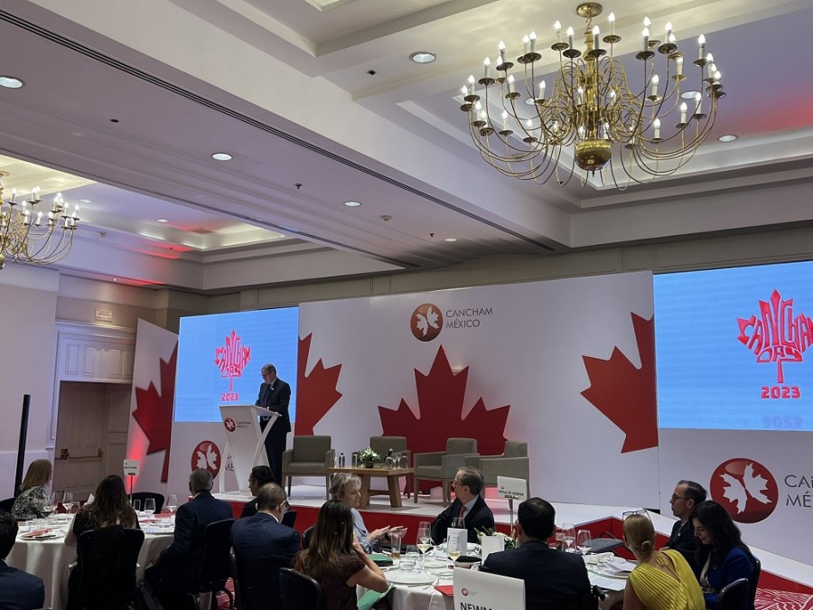 Las empresas canadienses alistan inversiones en México por hasta 10 mil millones de dólares. Foto de X/CanChamMx