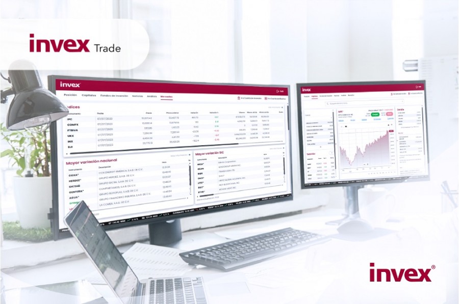 Con la nueva plataforma INVEX Trade, INVEX ofrece a los usuarios la tecnología para operar acciones y fondos de inversión. Foto INVEX