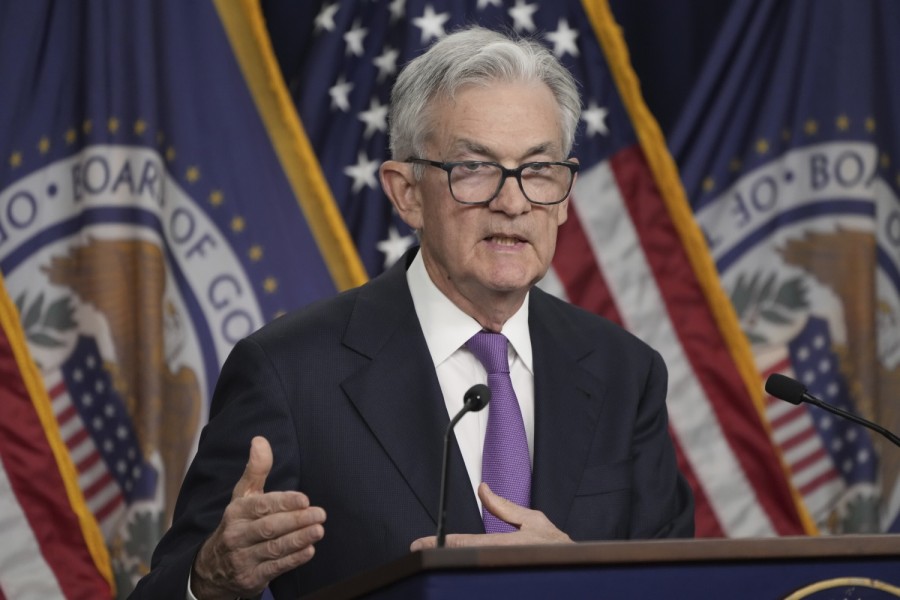 El presidente de la Reserva Federal, Jerome Powell, habla durante una conferencia de prensa posterior a la reunión del Comité Federal de Mercado Abierto, el miércoles 20 de septiembre de 2023. Foto AP/Jacquelyn Martin