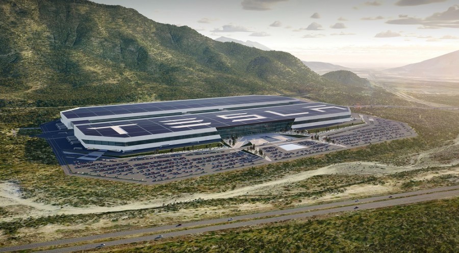 El proyecto Gigafactory México en la zona metropolitana de Monterrey, que la automotriz Tesla anunció en marzo, se perfila como una de las obras más importantes en el país por el nearshoring, pero hasta ahora no ha despuntado por la incertidumbre económica global, la falta de permisos e infraestructura. Foto de la empresa