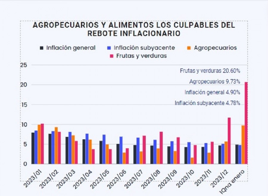 El incremento tuvo como base debido el fuerte aumento en el precio de los productos agropecuarios. Imagen Infosel