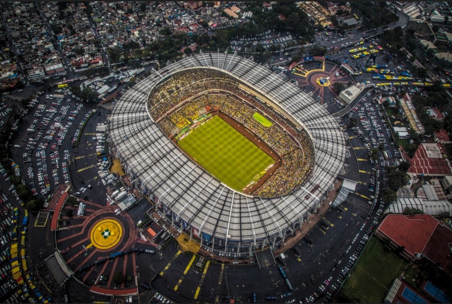 Ollamani tendrá entre sus principales activos al club de futbol América y el Estadio Azteca. Foto Televisa. 