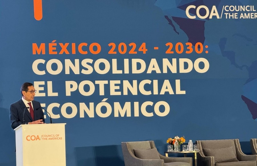 El titular de Hacienda y Crédito Público espera que México mantenga una buena inercia de crecimiento por el nearshoring. Foto de SHCP
