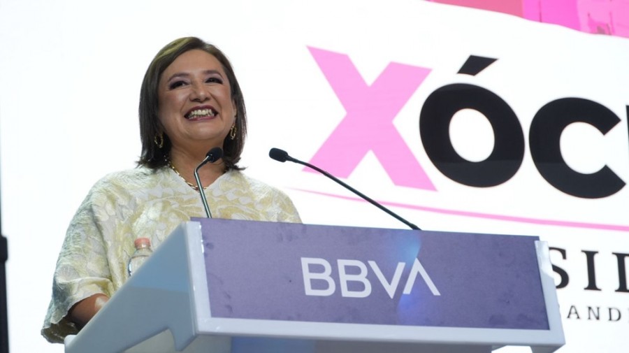 Xóchitl Gálvez dijo que revertiría el Fondo de Pensiones para el Bienestar en caso de ganar la presidencia. Foto X/@BBVA_Mex