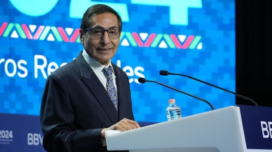 Rogelio Ramírez de la O, el secretario de Hacienda y Crédito Público de México. Foto X/@BBVA_Mex